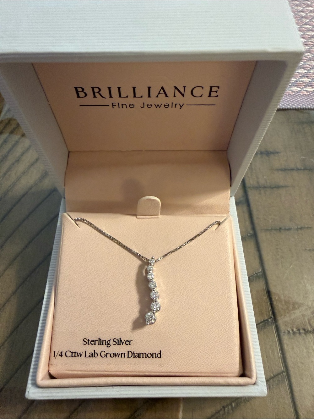 Sterling Silver Diamond Pendant Necklace